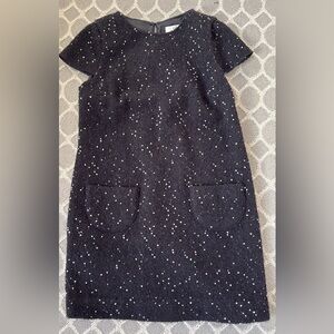 TIBI Black and White tweed shift Dress